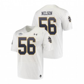 Men's Notre Dame Fighting Irish Quenton Nelson White Replica College Football Playoff Under Armour Jersey