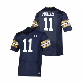 Ron Powlus III Notre Dame Fighting Irish Navy 2021 Shamrock Series Replica Game Jersey