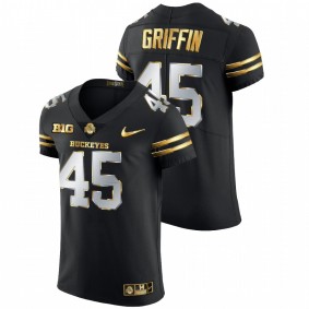 Men's Ohio State Buckeyes Archie Griffin Black Golden Edition Authentic Jersey