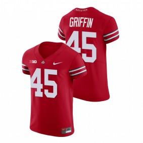 Men's Ohio State Buckeyes Archie Griffin Scarlet College Football V-Neck Jersey