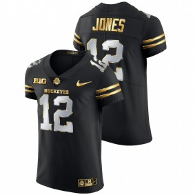 Men's Ohio State Buckeyes Cardale Jones Black Golden Edition Authentic Jersey