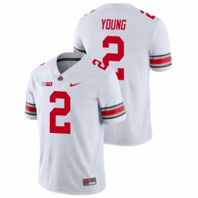 Men's Ohio State Buckeyes Chase Young White College Football Game Nike Jersey