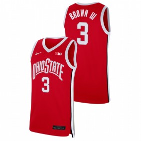 Ohio State Buckeyes Eugene Brown III Scarlet Replica Basketball Jersey