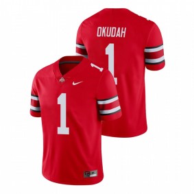 Men's Ohio State Buckeyes Jeff Okudah Scarlet Nike College Football Game Jersey