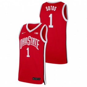 Ohio State Buckeyes Jimmy Sotos Scarlet Replica Basketball Jersey