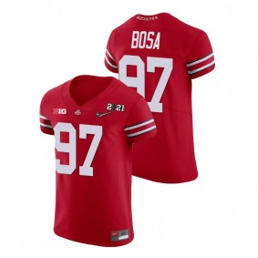 Men's Ohio State Buckeyes Joey Bosa Scarlet 2021 National Championship Playoff Jersey