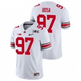 Men's Ohio State Buckeyes Joey Bosa White 2021 National Championship Jersey