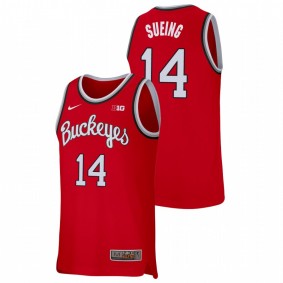 Justice Sueing Ohio State Buckeyes Scarlet Replica College Basketball Nike Jersey