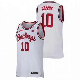 Justin Ahrens Ohio State Buckeyes White Replica College Basketball Nike Jersey