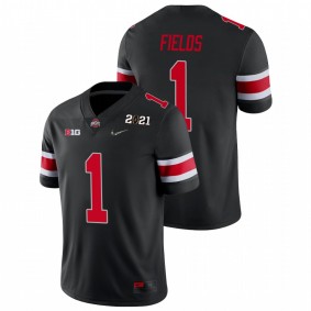 Men's Ohio State Buckeyes Justin Fields Black 2021 National Championship Jersey