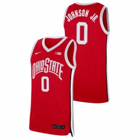 Ohio State Buckeyes Meechie Johnson Jr. Scarlet Replica Basketball Jersey