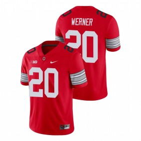 Men's Ohio State Buckeyes Pete Werner Scarlet Alumni Football Game Player Jersey