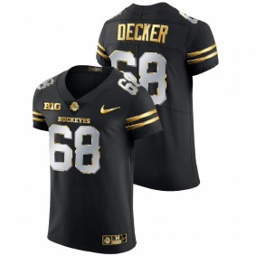 Men's Ohio State Buckeyes Taylor Decker Black Golden Edition Authentic Jersey