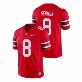 Men's Ohio State Buckeyes Trey Sermon Scarlet Nike College Football Game Jersey