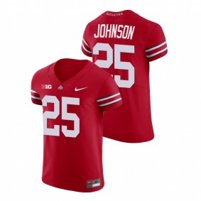 Men's Ohio State Buckeyes Xavier Johnson Scarlet College Football V-Neck Jersey