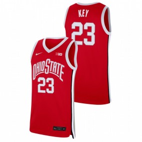 Ohio State Buckeyes Zed Key Scarlet Replica Basketball Jersey