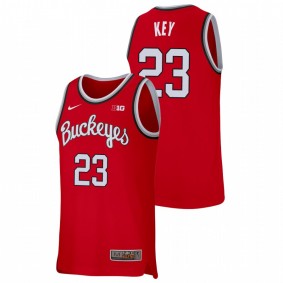 Zed Key Ohio State Buckeyes Scarlet Replica College Basketball Nike Jersey