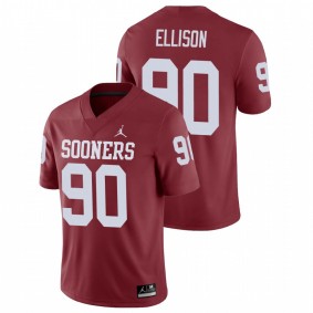 Men's Oklahoma Sooners Josh Ellison #90 Crimson Game College Football Jersey