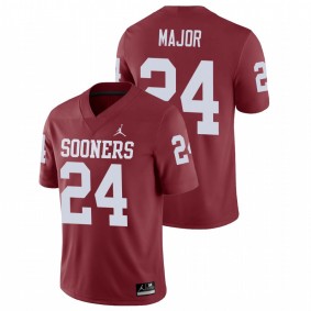 Men's Oklahoma Sooners Marcus Major #24 Crimson Game College Football Jersey