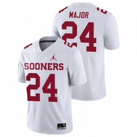 Marcus Major Oklahoma Sooners White Game Football Jersey