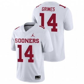 Reggie Grimes Oklahoma Sooners White Game Football Jersey