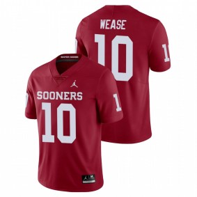 Men's Oklahoma Sooners Theo Wease Crimson Limited Team Jersey