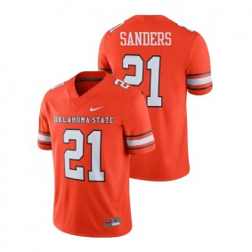 Male Oklahoma State Cowboys and Cowgirls Nike #21 Orange Barry Sanders Alumni Football Game Player Jersey