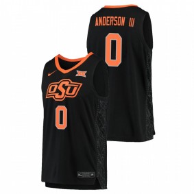 Men's OKLAHOMA STATE COWBOYS Avery Anderson III 2021 Black College Basketball Replica Jersey