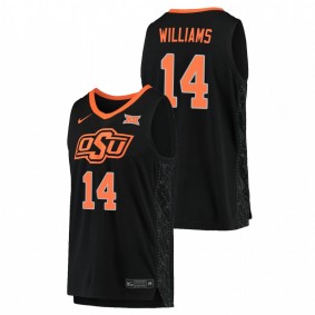 Men's OKLAHOMA STATE COWBOYS Bryce Williams 2021 Black College Basketball Replica Jersey