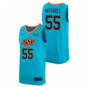 Men's OKLAHOMA STATE COWBOYS Dee Mitchell 2021 Turquoise Basketball Alternate Replica Jersey