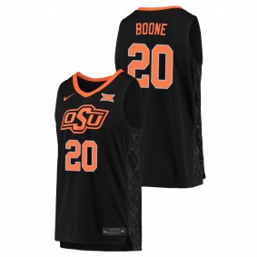 Men's OKLAHOMA STATE COWBOYS Keylan Boone 2021 Black College Basketball Replica Jersey