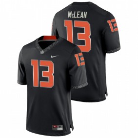 Men's Oklahoma State Cowboys Nolan McLean #13 Black College Football Game Jersey