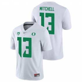 Men's Oregon Ducks Dillon Mitchell White Nike Game College Football Jersey