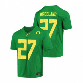 Men's Oregon Ducks Jacob Breeland Green Limited Football Jersey