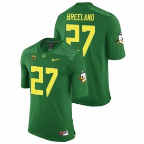 Men's Oregon Ducks Jacob Breeland Green Nike Replica Game Football Jersey