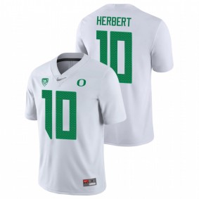 Men's Oregon Ducks Justin Herbert White Nike Game College Football Jersey