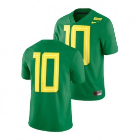 Male Oregon Ducks Nike #10 Apple Green 2018 Mighty Oregon Football Limited Jersey