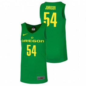 Men's Oregon Ducks College Basketball #54 Green Will Johnson Replica Jersey