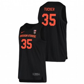 Oregon State Beavers Dearon Tucker 2021 Black College Basketball Replica Nike Jersey