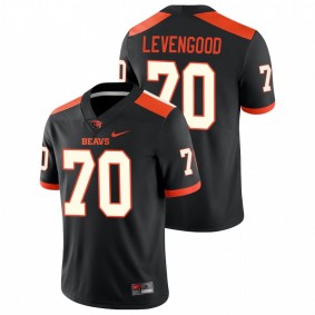 Men's Oregon State Beavers Jake Levengood Black Nike College Football Game Jersey