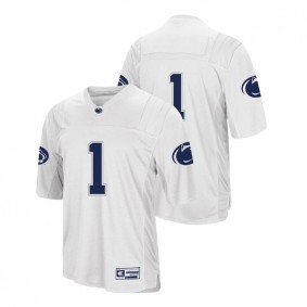 Male Penn State Nittany Lions Authentic #1 White College Football Colosseum Jersey