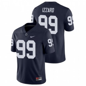 Men's Penn State Nittany Lions Coziah Izzard Navy College Football Game Jersey