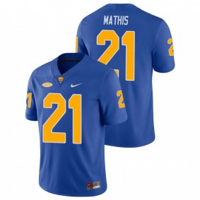 Men's Pitt Panthers Damarri Mathis Royal Nike College Football Game Jersey