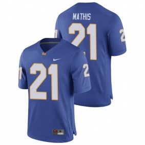 Men's Pitt Panthers Damarri Mathis Royal Nike Game Football Jersey