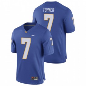 Men's Pitt Panthers DJ Turner Royal Nike Game Football Jersey