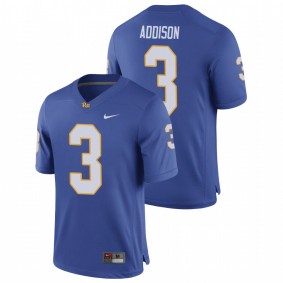 Men's Pitt Panthers Jordan Addison Royal Nike Game Football Jersey