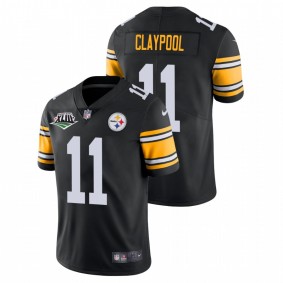 Men's Pittsburgh Steelers Chase Claypool Black Super Bowl XLIII Patch Vapor Limited Jersey