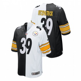 Men's Pittsburgh Steelers Minkah Fitzpatrick Black White Split Two Tone Game Jersey