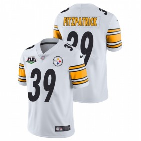 Men's Pittsburgh Steelers Minkah Fitzpatrick White Super Bowl XLIII Patch Vapor Limited Jersey