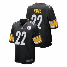 Men's Pittsburgh Steelers Najee Harris Black 2021 NFL Draft Game Jersey